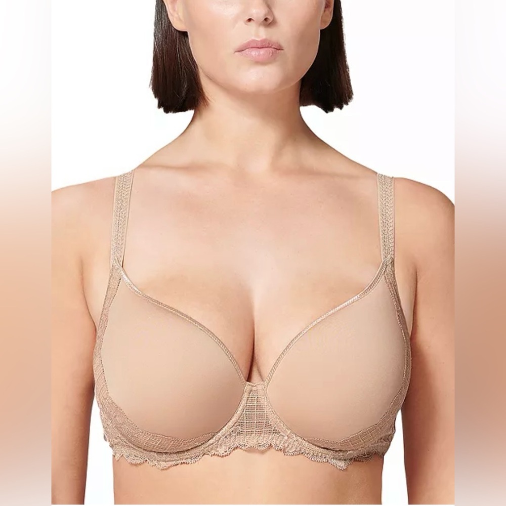 Simone Perele - Reve 3D Plunge Bra - Nude - NWT - 34F